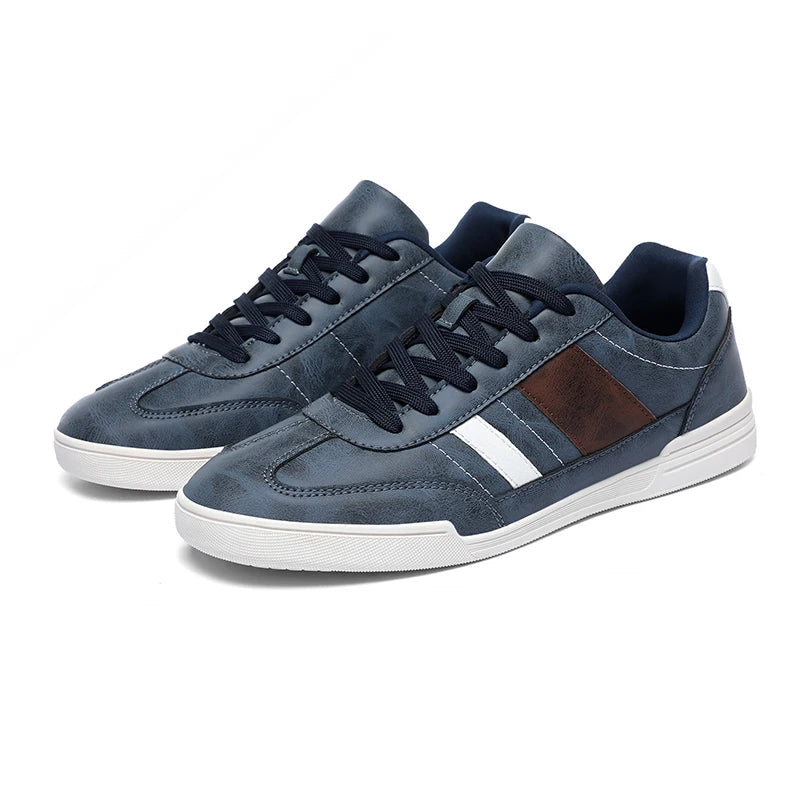 Men's Genuine Leather Low-Top Sneakers