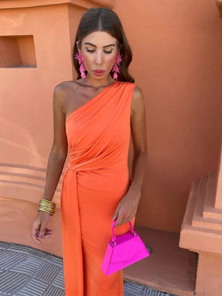 One-Shoulder Maxi Dress – Women's Formal Evening Dress