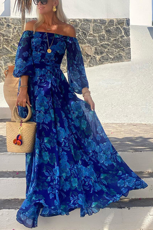 Floral Off-Shoulder Maxi Dress – Women's Summer Dress