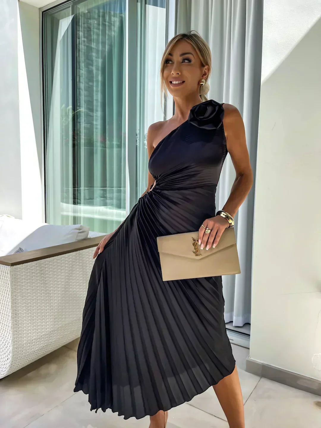 Floral Midi Dress – Women's Party Dress