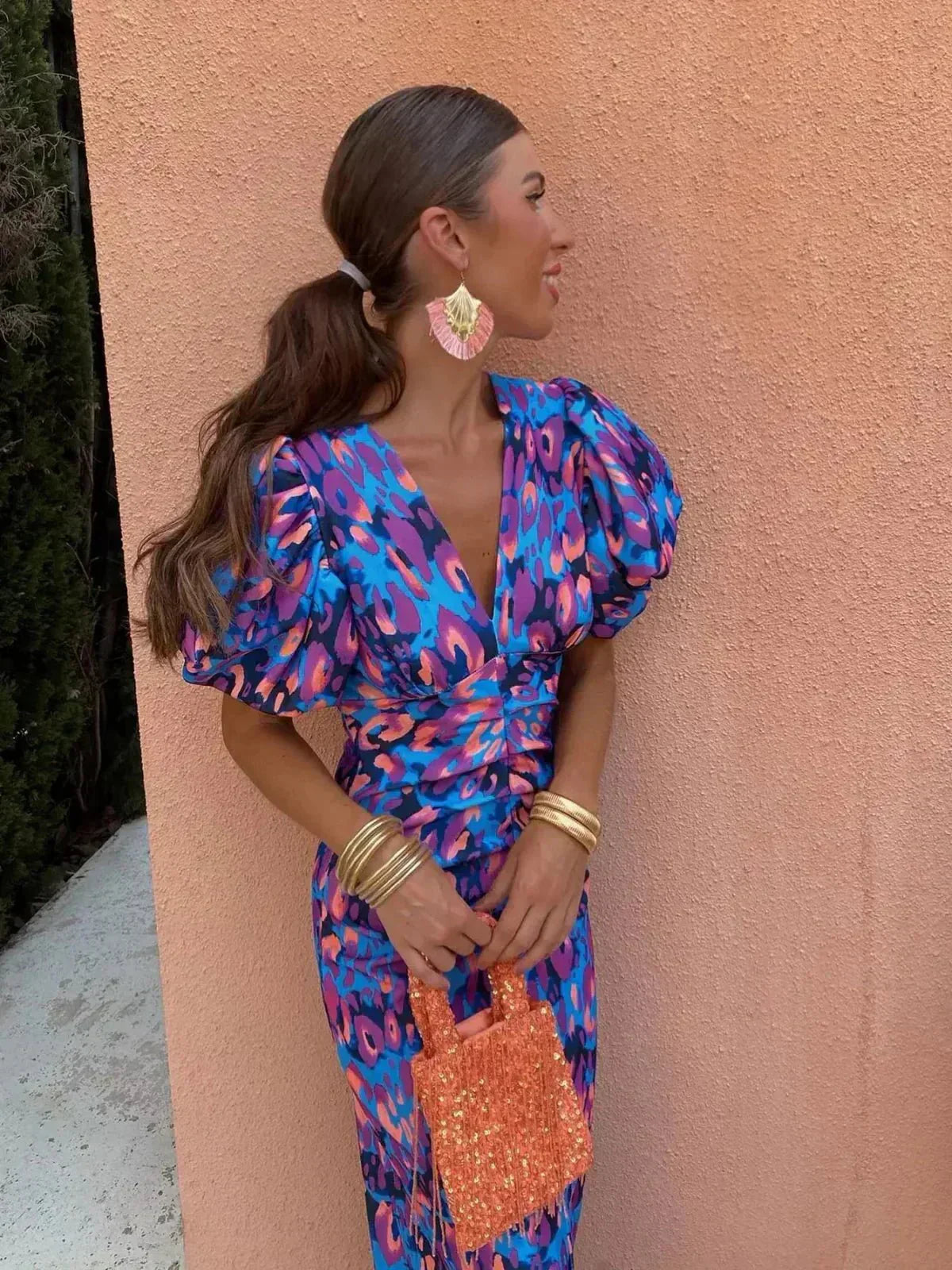 Floral Midi Dress – Women's Summer Dress