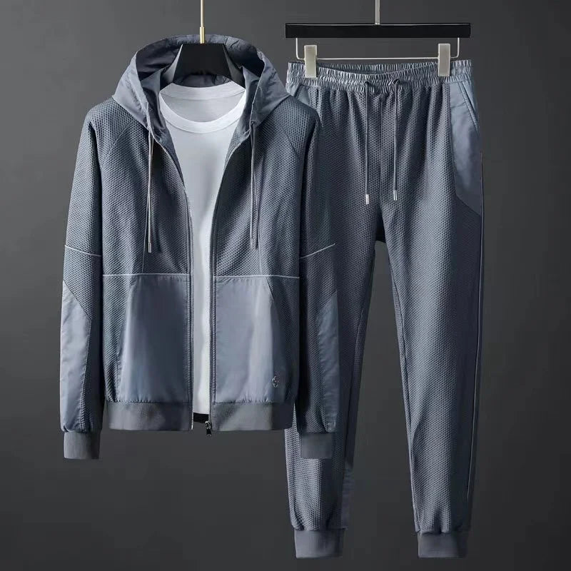 Men's Brushed Knit Tracksuit Set – 2 Piece