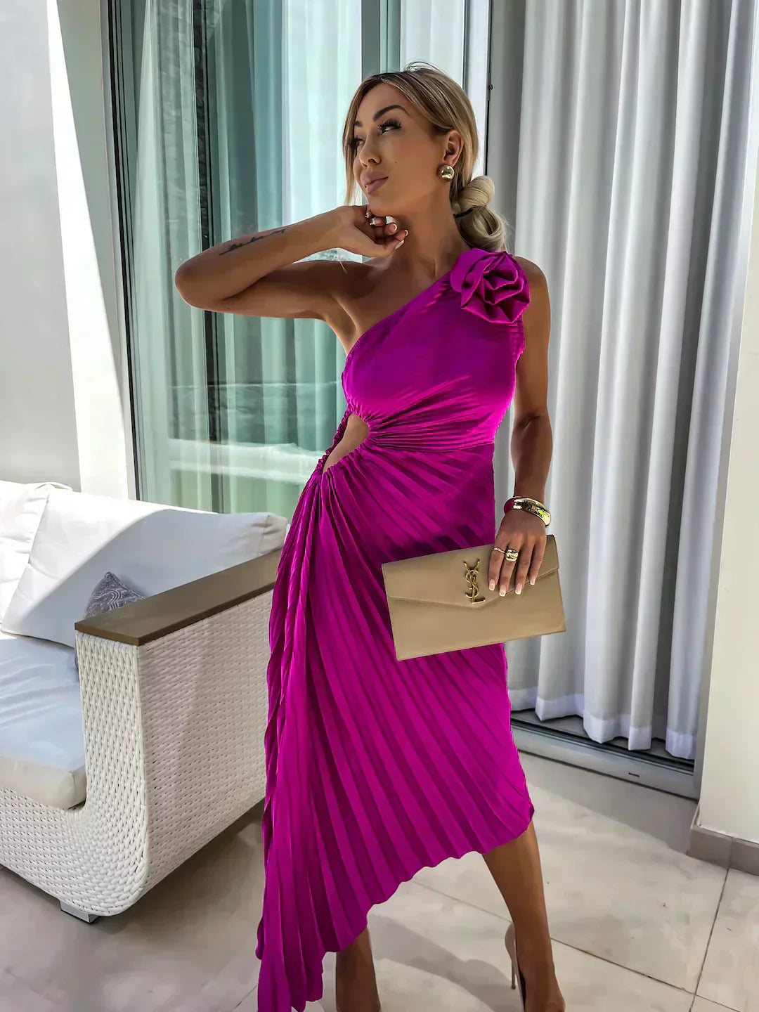 Floral Midi Dress – Women's Party Dress