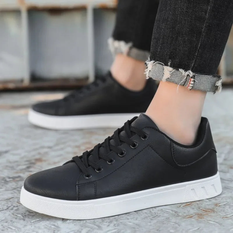Men's Genuine Leather Low-Top Sneakers