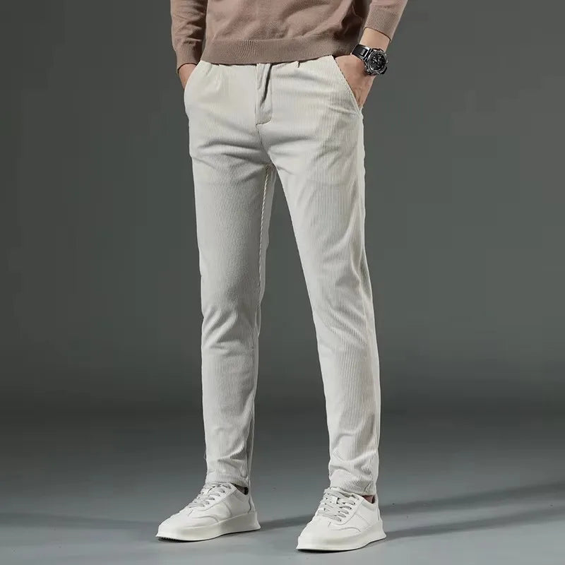Men's Slim Fit Corduroy Chino Pants