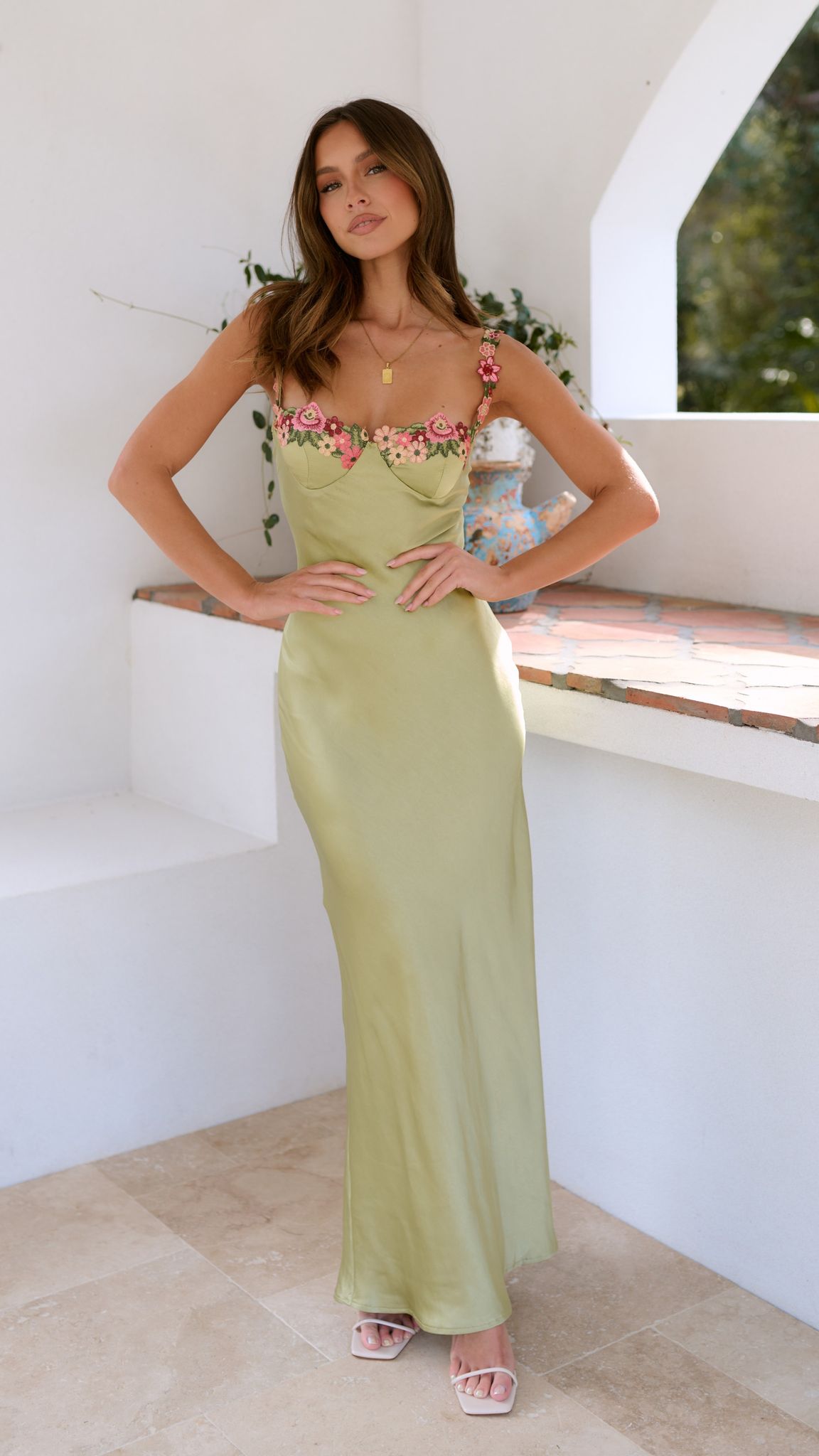 Embroidered Maxi Dress – Women's Formal Evening Dress