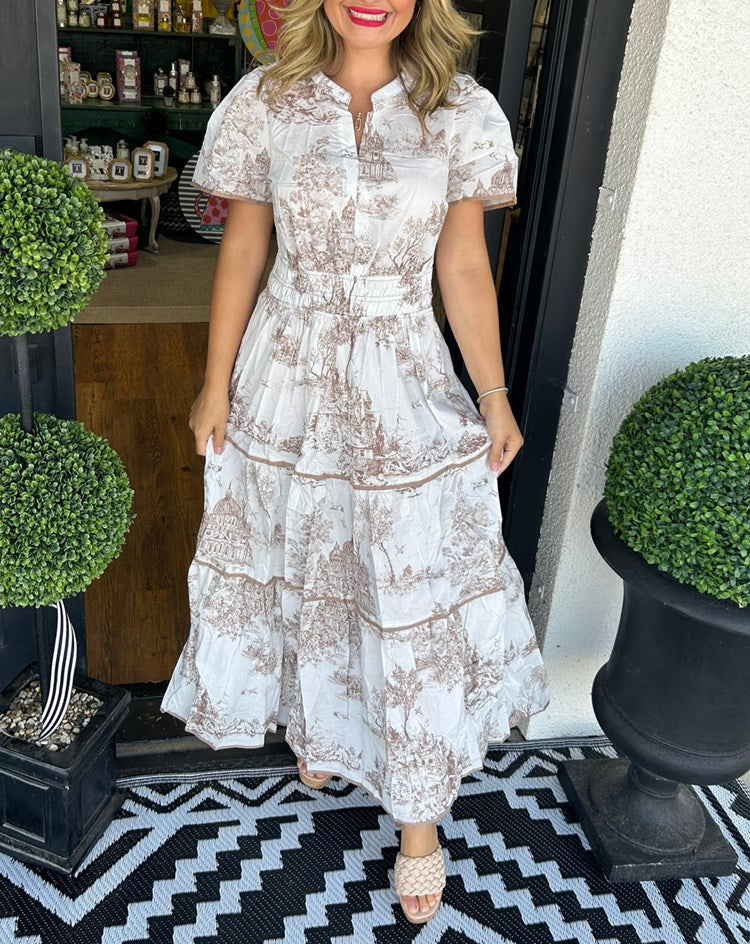 Toile Maxi Dress – Women's Spring Vacation Dress | Camille™