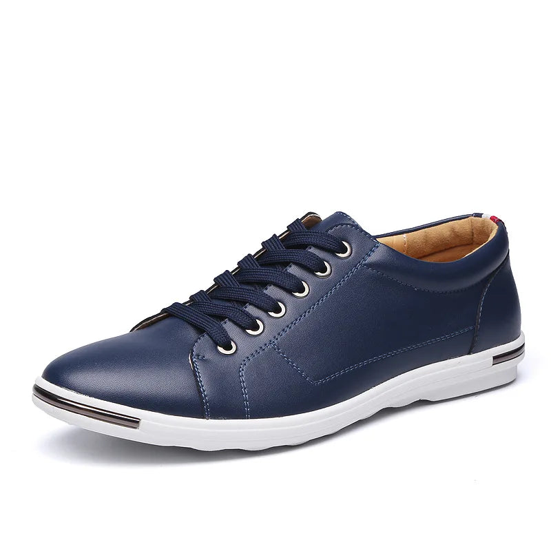 Men's Genuine Leather Low-Top Sneakers