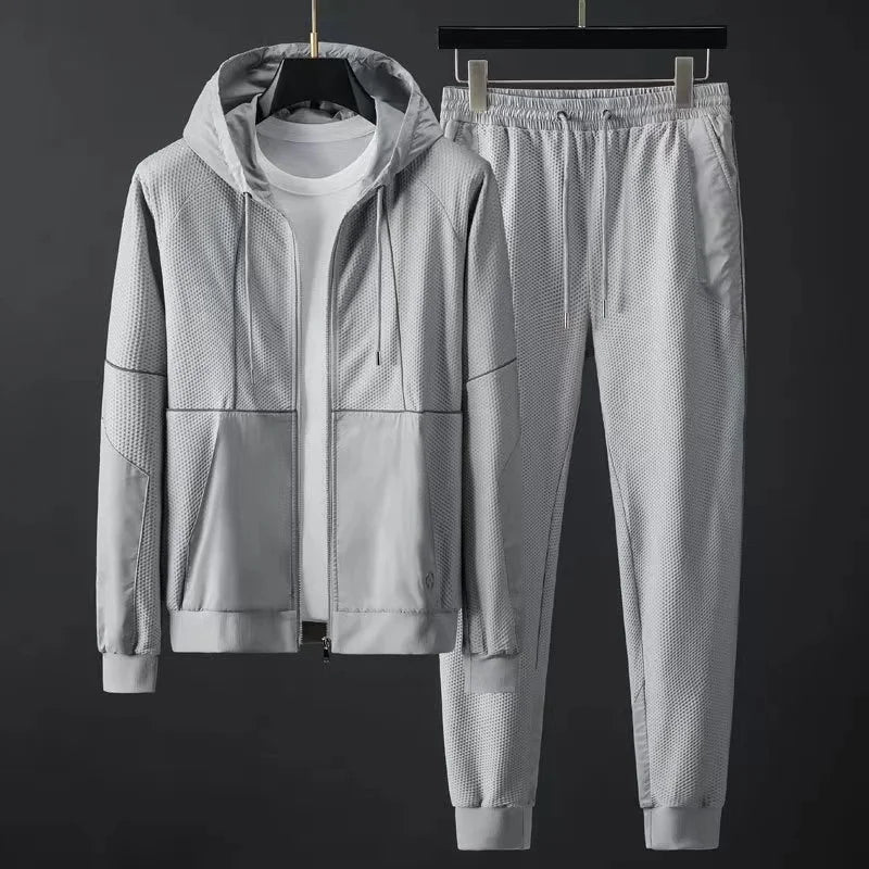Men's Brushed Knit Tracksuit Set – 2 Piece