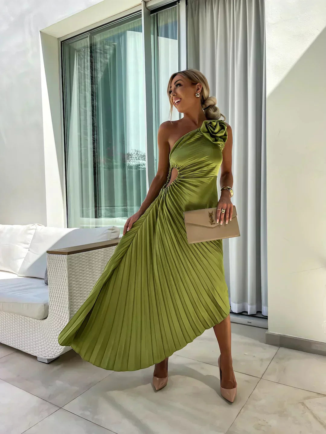 Floral Midi Dress – Women's Party Dress