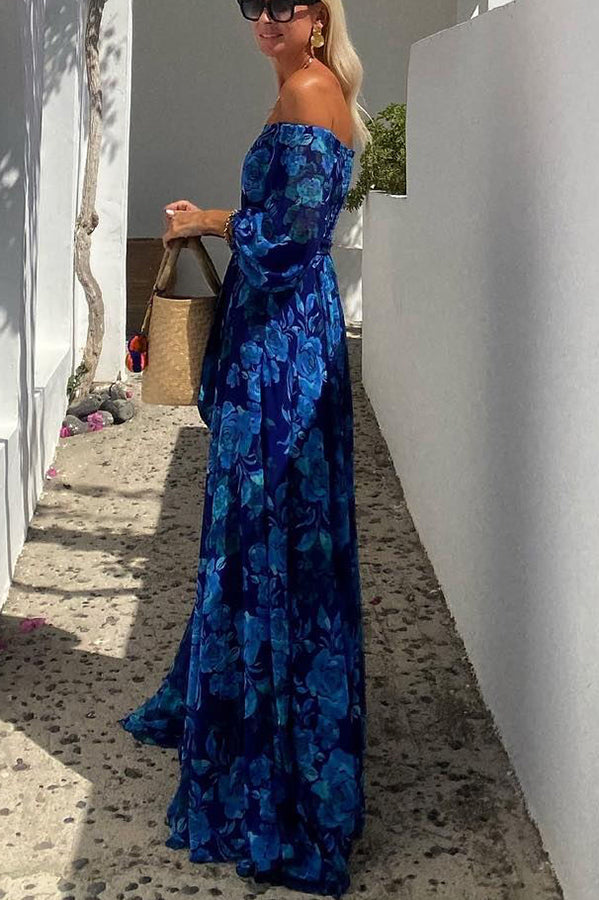 Floral Off-Shoulder Maxi Dress – Women's Summer Dress