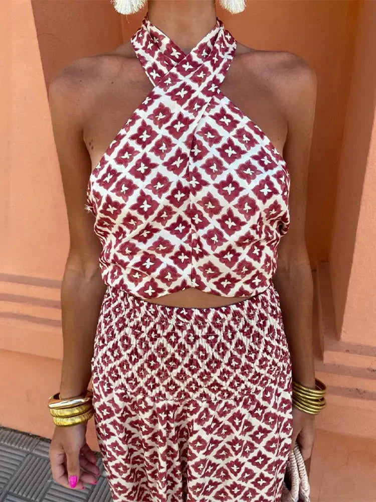 Halter Midi Dress – Women's Summer Dress
