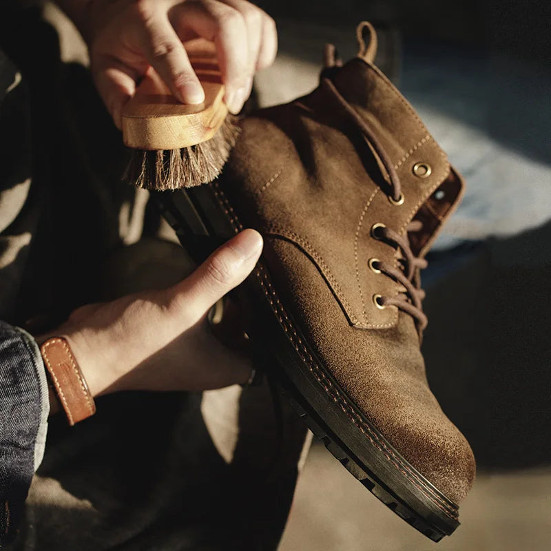 Harland Leather Lace-Up Ankle Boots