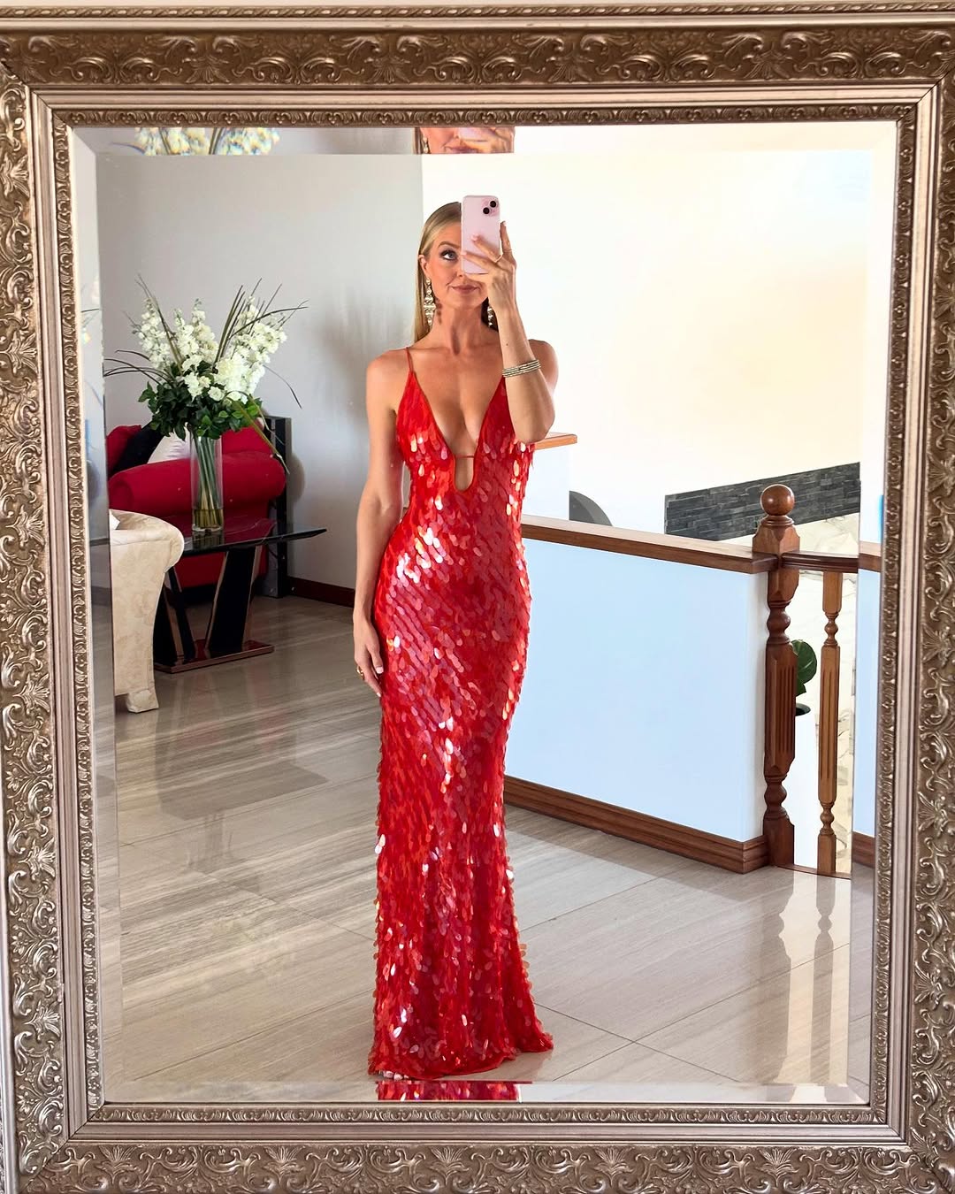 Sequin Backless Maxi Dress – Women's Evening Dress