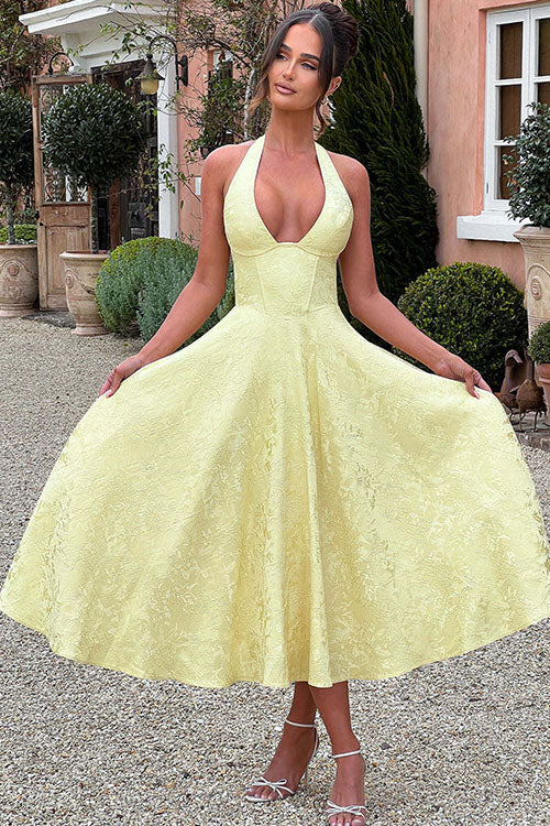 Jacquard Maxi Dress – Women's Wedding Guest Dress