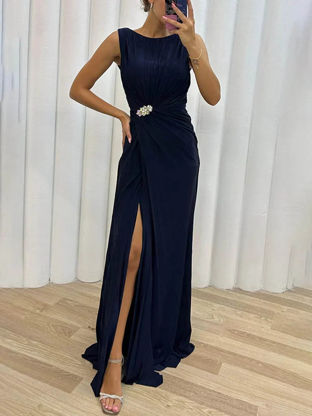 Pleated Maxi Dress – Women's Wedding Guest Dress