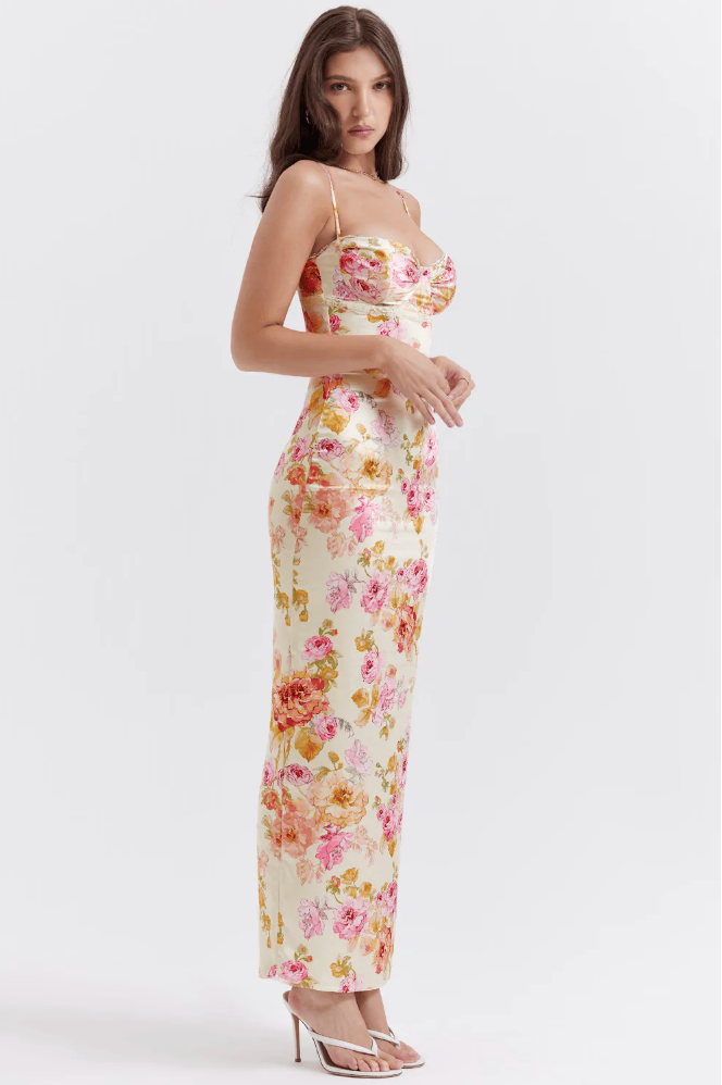 Floral Spaghetti Strap Maxi Dress – Women's Summer Dress