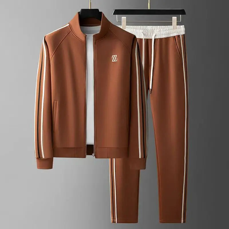 Men's Stripe 2-Piece Jogger Tracksuit Set