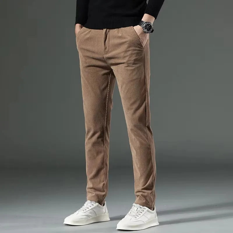 Men's Slim Fit Corduroy Chino Pants