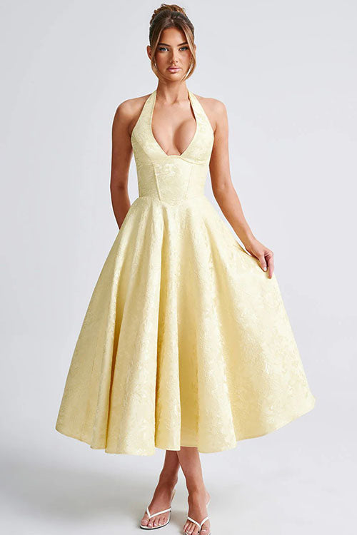 Jacquard Maxi Dress – Women's Wedding Guest Dress