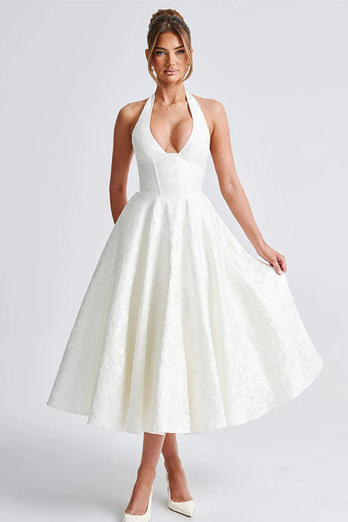 Jacquard Maxi Dress – Women's Wedding Guest Dress
