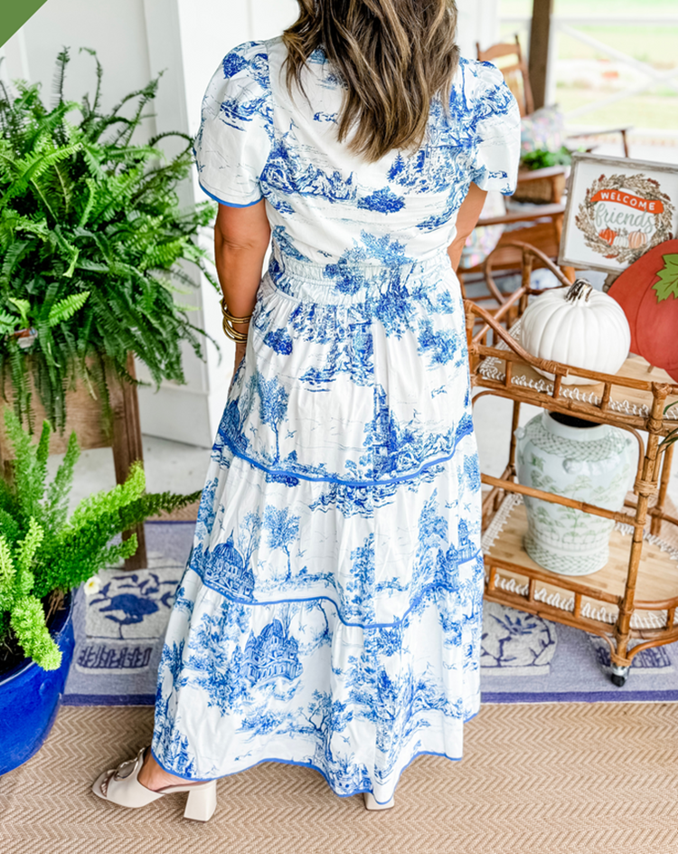 Toile Maxi Dress – Women's Spring Vacation Dress | Camille™