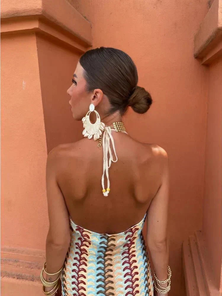 Halter Maxi Dress – Women's Boho Summer Dress