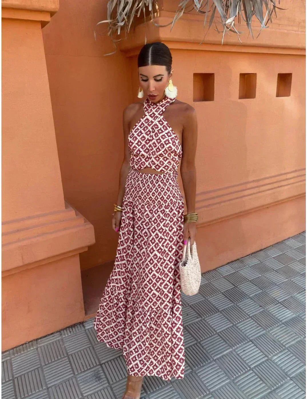 Halter Midi Dress – Women's Summer Dress
