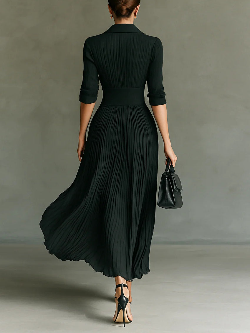 Fitted Waist Midi Dress – Women's Versatile Dress | Erica
