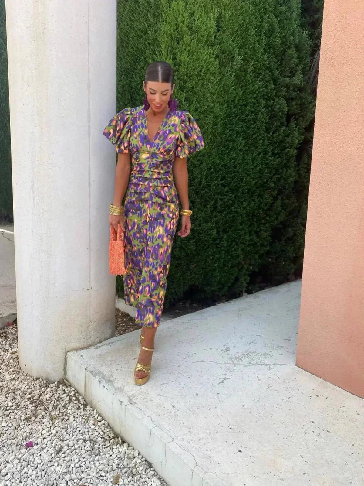 Floral Midi Dress – Women's Summer Dress