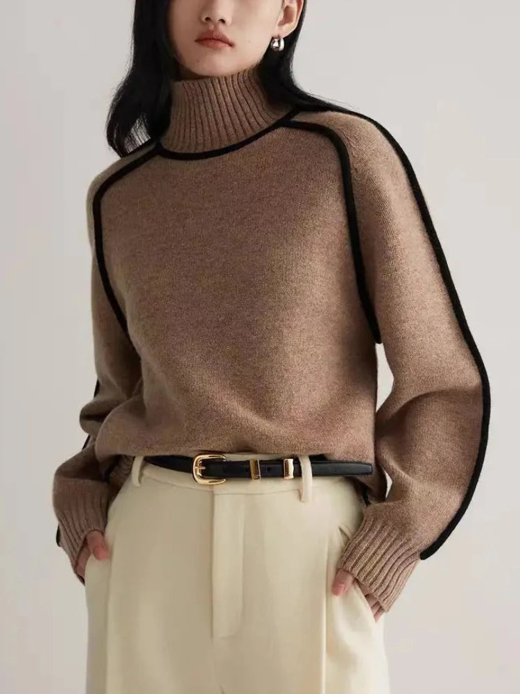 Celina Ribbed Turtleneck Sweater