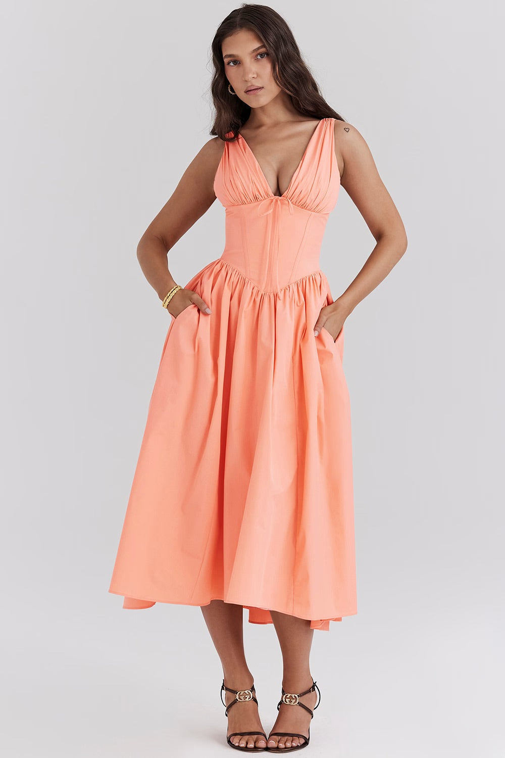 Floral Midi Dress – Women's Summer Dress