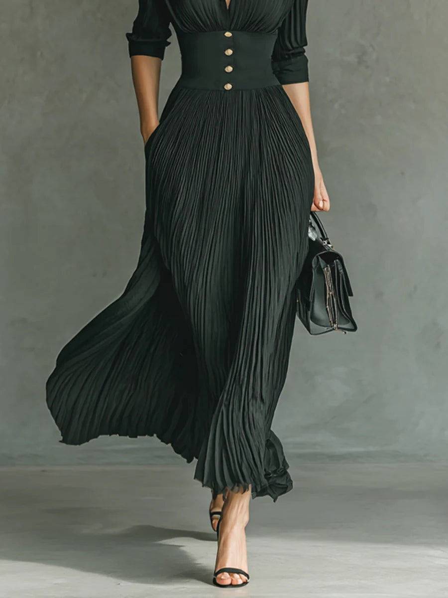 Fitted Waist Midi Dress – Women's Versatile Dress | Erica