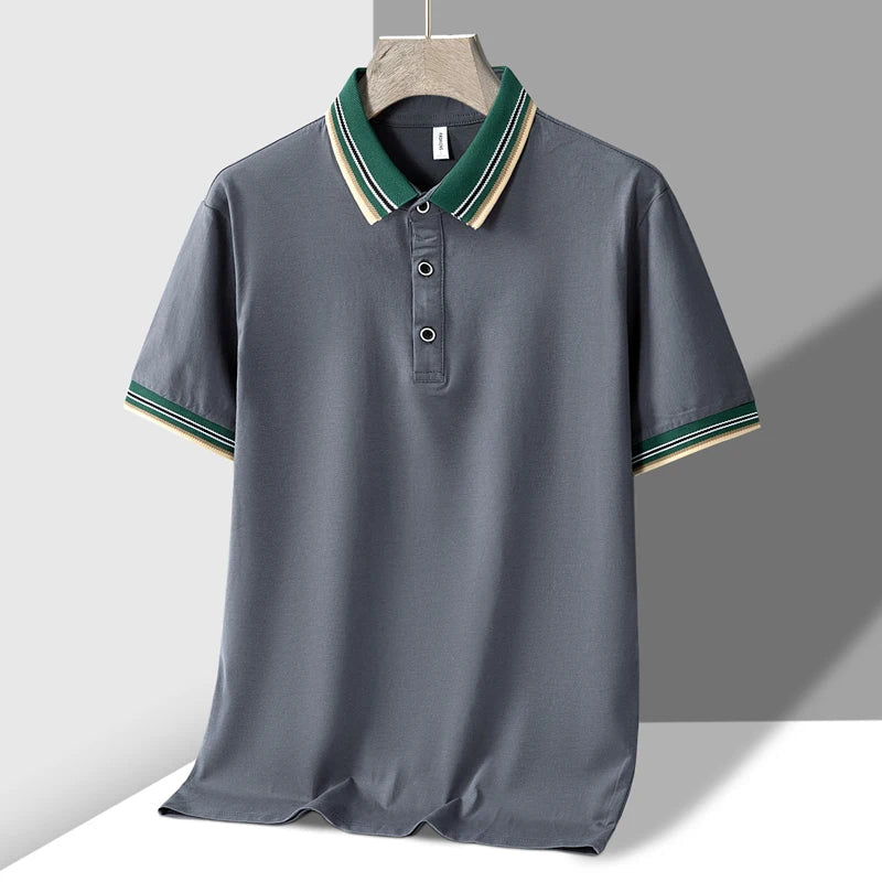 Men's Knit Button-Up Polo Shirt