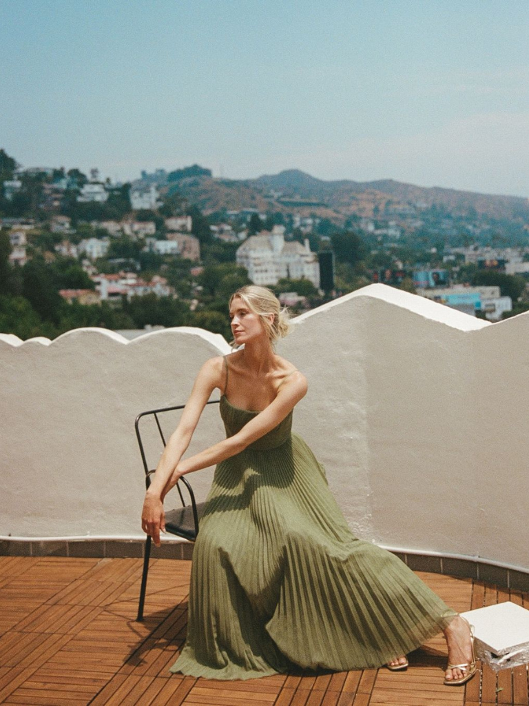 Pleated Maxi Dress – Women's Wedding Guest Dress
