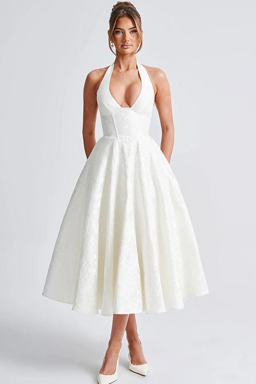 Jacquard Maxi Dress – Women's Wedding Guest Dress