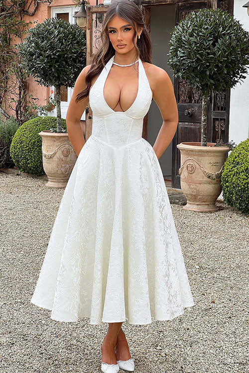 Jacquard Maxi Dress – Women's Wedding Guest Dress