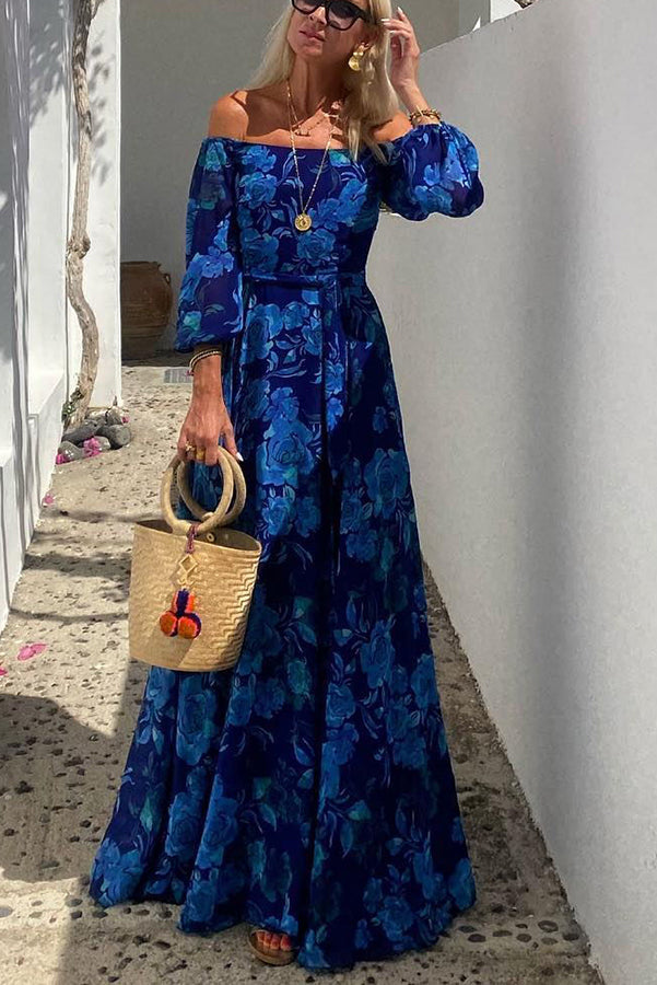 Floral Off-Shoulder Maxi Dress – Women's Summer Dress