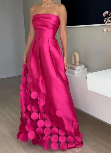 Satin A-Line Midi Dress – Women's Wedding Guest Dress