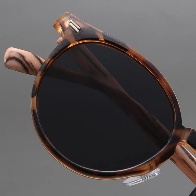 Verano Round UV Protection Wood Frame Sunglasses