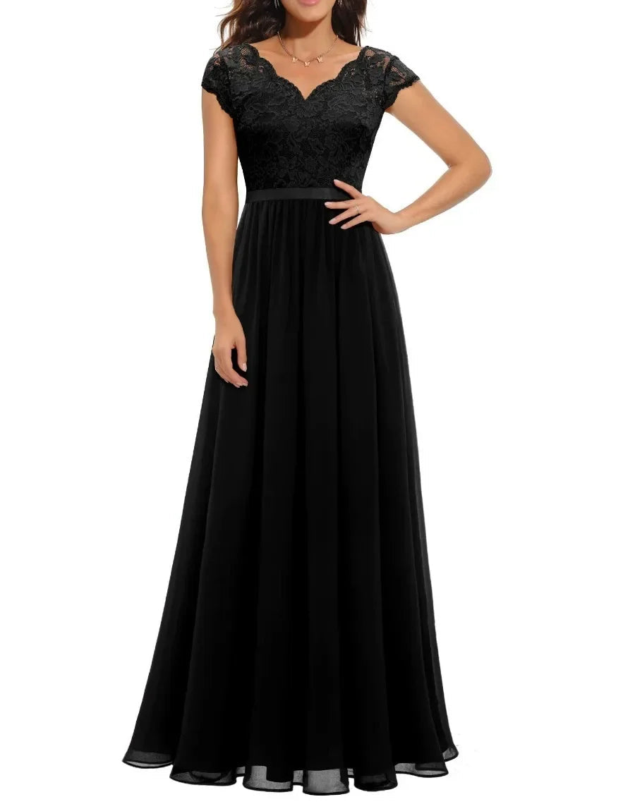 Lace Maxi Dress – Women's Evening Dress