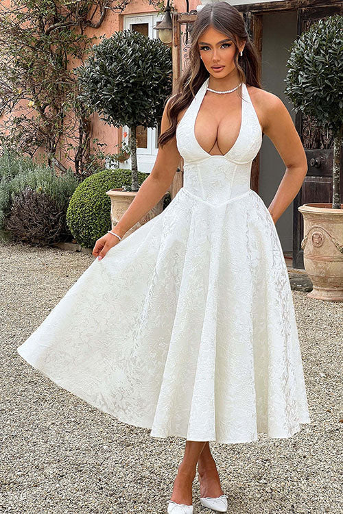 Jacquard Maxi Dress – Women's Wedding Guest Dress