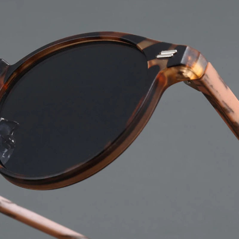Verano Round UV Protection Wood Frame Sunglasses