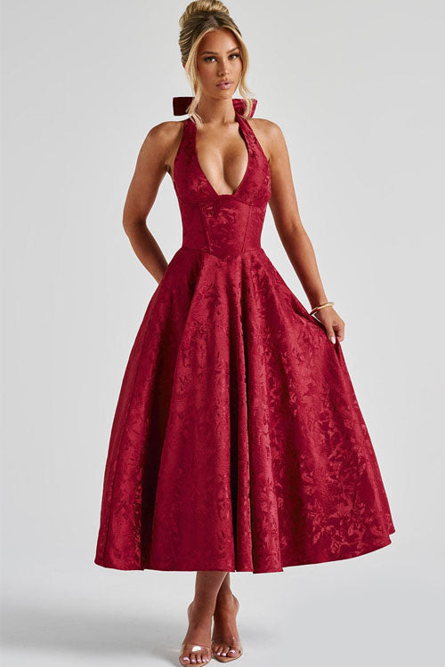 Jacquard Maxi Dress – Women's Wedding Guest Dress