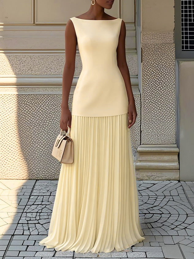 Pleated Maxi Dress – Women's Evening Dress