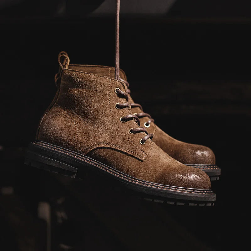 Harland Leather Lace-Up Ankle Boots