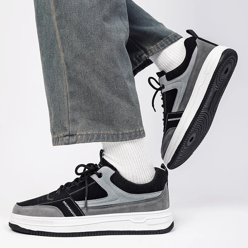 Men's Patchwork Low-Top Sneakers