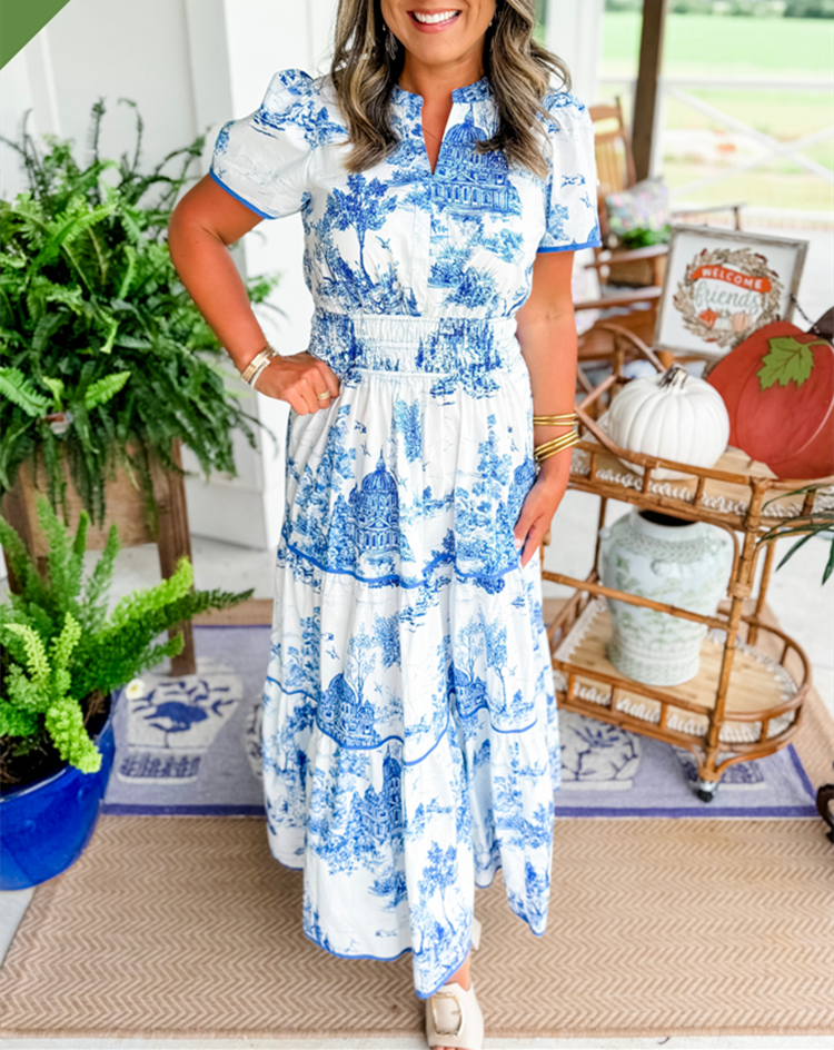 Toile Maxi Dress – Women's Spring Vacation Dress | Camille™