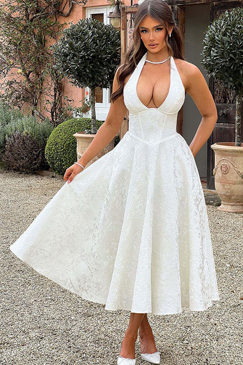 Jacquard Maxi Dress – Women's Wedding Guest Dress
