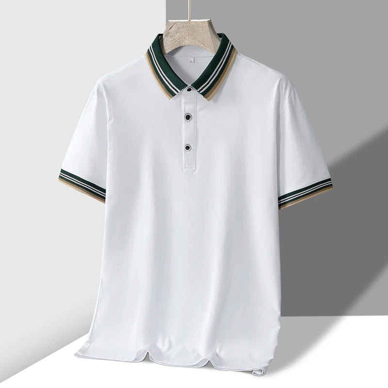 Men's Knit Button-Up Polo Shirt